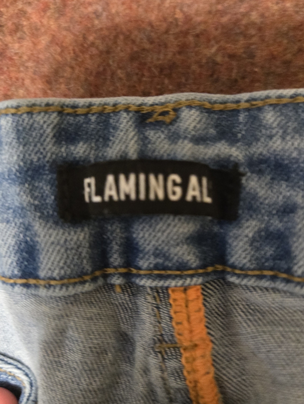 Flamingals Size XL Embroidered Denim Long Short - Picture 3 of 11